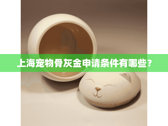 上海宠物骨灰金申请条件有哪些？