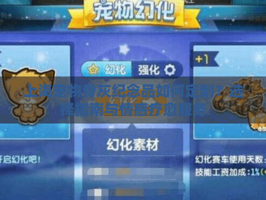 上海宠物骨灰纪念品如何定制？选择指南与情感疗愈服务