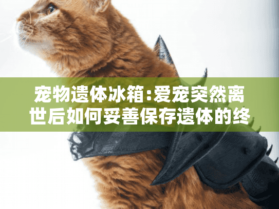 宠物遗体冰箱:爱宠突然离世后如何妥善保存遗体的终极方案