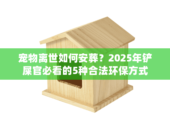 宠物离世如何安葬？2025年铲屎官必看的5种合法环保方式