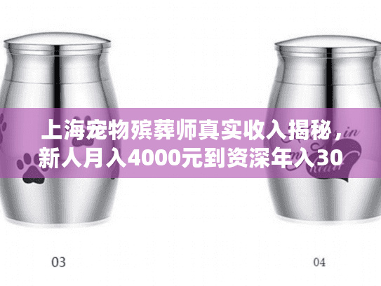 上海宠物殡葬师真实收入揭秘，新人月入4000元到资深年入30万+