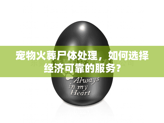 宠物火葬尸体处理，如何选择经济可靠的服务？