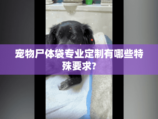 宠物尸体袋专业定制有哪些特殊要求?