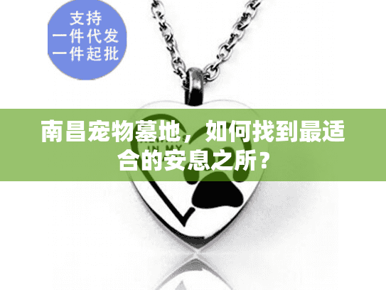 南昌宠物墓地，如何找到最适合的安息之所？