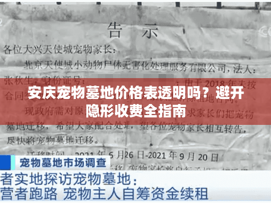 安庆宠物墓地价格表透明吗？避开隐形收费全指南