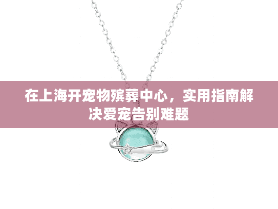 在上海开宠物殡葬中心，实用指南解决爱宠告别难题