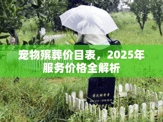 宠物殡葬价目表，2025年服务价格全解析