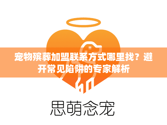 宠物殡葬加盟联系方式哪里找？避开常见陷阱的专家解析