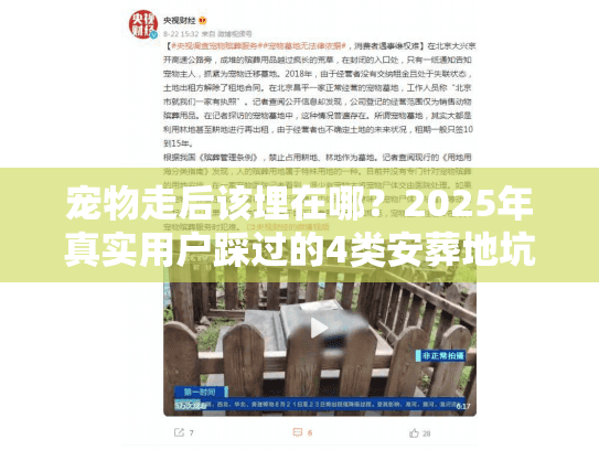 宠物走后该埋在哪?2025年真实用户踩过的4类安葬地坑与靠谱选择全解析 宠物走后该埋在哪?2025年真实用户踩过的4类安葬地坑与靠谱选择全解析