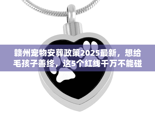 赣州宠物安葬政策2025最新，想给毛孩子善终，这5个红线千万不能碰？