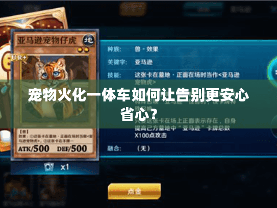 宠物火化一体车如何让告别更安心省心？
