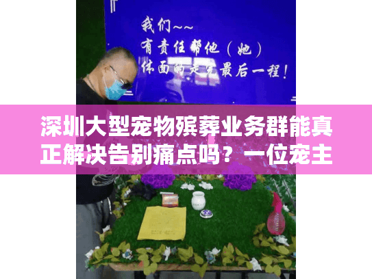深圳大型宠物殡葬业务群能真正解决告别痛点吗？一位宠主的心声
