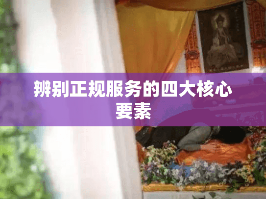 辨别正规服务的四大核心要素