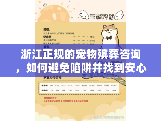 浙江正规的宠物殡葬咨询，如何避免陷阱并找到安心服务