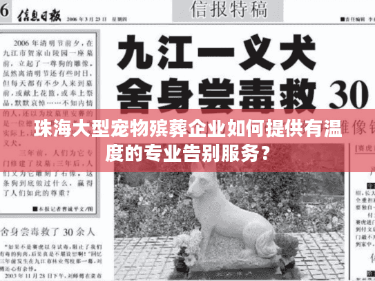 珠海大型宠物殡葬企业如何提供有温度的专业告别服务？