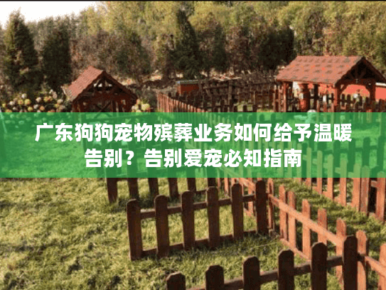广东狗狗宠物殡葬业务如何给予温暖告别？告别爱宠必知指南