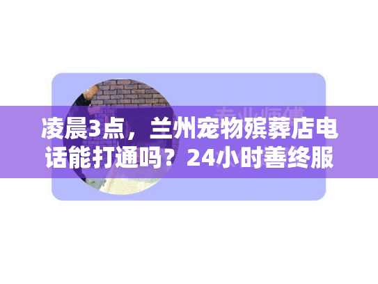 凌晨3点，兰州宠物殡葬店电话能打通吗？24小时善终服务指南